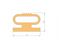 Profil en Silicone P97955A - format de type Lampe - forme irrégulier