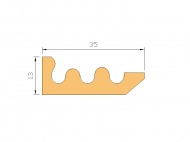 Profil en Silicone P991H - format de type Profilé Plat - forme irrégulier