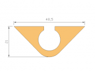 Profil en Silicone P991L - format de type U - forme irrégulier