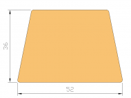 Profil en Silicone P991Z1 - format de type Trapèze - forme irrégulier