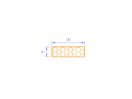 Profil en Silicone PSE0,161605 - format de type Rectángulo Esponja - forme régulière