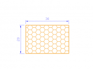 Profil en Silicone PSE0,163020 - format de type Rectángulo Esponja - forme régulière