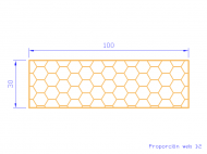 Profil en Silicone PSE0,2510030 - format de type Rectángulo Esponja - forme régulière