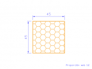 Profil en Silicone PSE0,254545 - format de type Cuadrado Esponja - forme régulière