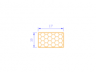 Profil en Silicone PSE0,531710 - format de type Rectángulo Esponja - forme régulière