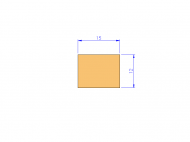 Profil en Silicone PSTR400150120 - format de type Rectangle - forme régulière