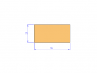 Profil en Silicone PSTR400500250 - format de type Rectangle - forme régulière