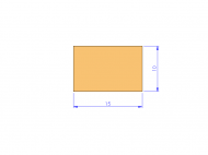 Profil en Silicone PSTR700150100 - format de type Rectangle - forme régulière