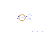 Profil en Silicone TS400504 - format de type Tubo - forme de tube