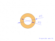 Profil en Silicone TS400905 - format de type Tubo - forme de tube