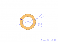 Profil en Silicone TS400906 - format de type Tubo - forme de tube