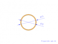 Profil en Silicone TS400908 - format de type Tubo - forme de tube