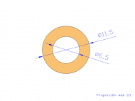 Profil en Silicone TS4011,506,5 - format de type Tubo - forme de tube