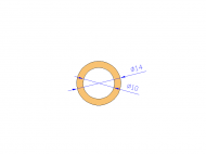 Profil en Silicone TS401410 - format de type Tubo - forme de tube