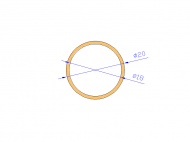 Profil en Silicone TS402018 - format de type Tubo - forme de tube