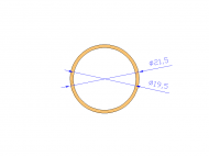 Profil en Silicone TS4021,519,5 - format de type Tubo - forme de tube