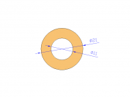 Profil en Silicone TS402111 - format de type Tubo - forme de tube