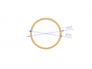 Profil en Silicone TS402220 - format de type Tubo - forme de tube