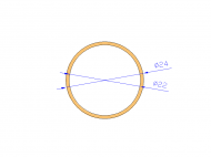 Profil en Silicone TS402422 - format de type Tubo - forme de tube