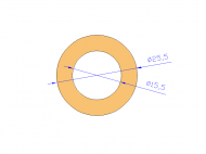 Profil en Silicone TS4025,515,5 - format de type Tubo - forme de tube