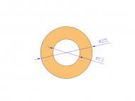 Profil en Silicone TS402513 - format de type Tubo - forme de tube