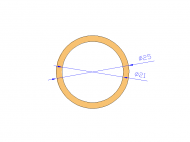 Profil en Silicone TS402521 - format de type Tubo - forme de tube