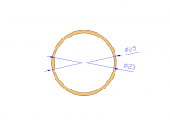 Profil en Silicone TS402523 - format de type Tubo - forme de tube