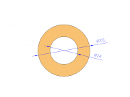 Profil en Silicone TS402614 - format de type Tubo - forme de tube