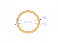 Profil en Silicone TS402622 - format de type Tubo - forme de tube