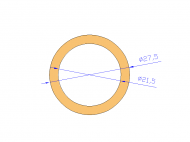 Profil en Silicone TS4027,521,5 - format de type Tubo - forme de tube