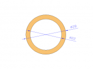 Profil en Silicone TS402822 - format de type Tubo - forme de tube