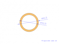 Profil en Silicone TS4041,533,5 - format de type Tubo - forme de tube