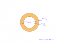 Profil en Silicone TS404226 - format de type Tubo - forme de tube