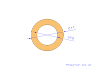 Profil en Silicone TS404428 - format de type Tubo - forme de tube