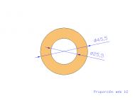 Profil en Silicone TS4045,525,5 - format de type Tubo - forme de tube