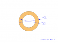 Profil en Silicone TS404529 - format de type Tubo - forme de tube