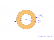 Profil en Silicone TS404727 - format de type Tubo - forme de tube