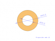 Profil en Silicone TS4049,525,5 - format de type Tubo - forme de tube