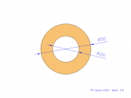 Profil en Silicone TS405026 - format de type Tubo - forme de tube