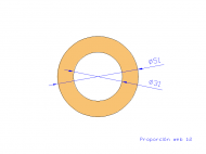 Profil en Silicone TS405131 - format de type Tubo - forme de tube