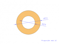 Profil en Silicone TS405329 - format de type Tubo - forme de tube