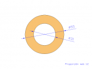 Profil en Silicone TS405531 - format de type Tubo - forme de tube