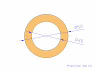 Profil en Silicone TS406040 - format de type Tubo - forme de tube