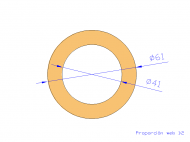 Profil en Silicone TS406141 - format de type Tubo - forme de tube