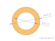 Profil en Silicone TS4066,542,5 - format de type Tubo - forme de tube