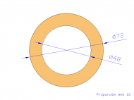 Profil en Silicone TS407248 - format de type Tubo - forme de tube