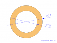 Profil en Silicone TS407450 - format de type Tubo - forme de tube