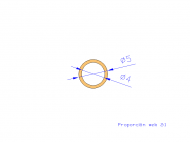 Profil en Silicone TS500504 - format de type Tubo - forme de tube