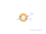 Profil en Silicone TS500603 - format de type Tubo - forme de tube