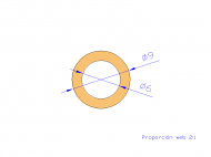 Profil en Silicone TS500906 - format de type Tubo - forme de tube